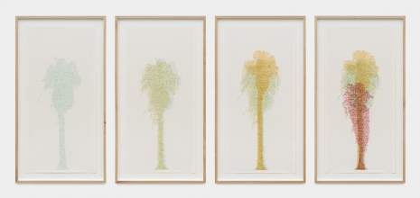 Charles Gaines, Numbers and Trees: Palm Canyon Series 10, Set 11 (quartet), 2022, Galerie Max Hetzler