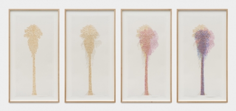 Charles Gaines, Numbers and Trees: Palm Canyon Series 4, Set 5 (quartet), 2022, Galerie Max Hetzler