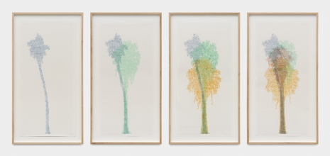 Charles Gaines, Numbers and Trees: Palm Canyon Series 6, Set 7 (quartet), 2022, Galerie Max Hetzler