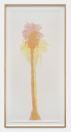 Charles Gaines, Numbers and Trees: Palm Canyon Series 7, Set 8 (quartet), Tree #2, Miwok, 2022 , Galerie Max Hetzler
