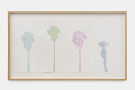 Charles Gaines, Numbers and Trees: Palm Canyon Series 8, Set 9 (quartet), Xalychidom Piipaa, 2022 , Galerie Max Hetzler