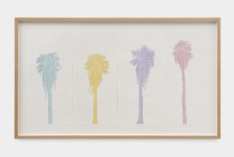 Charles Gaines, Numbers and Trees: Palm Canyon Series 9, Set 10 (quartet), Esselen, 2022, Galerie Max Hetzler