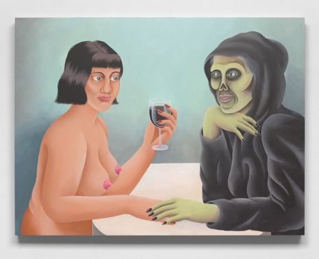 Joëlle Dubois , Let me finish my drink first (Homage to Nicole Eisenman), 2022 , KETELEER GALLERY