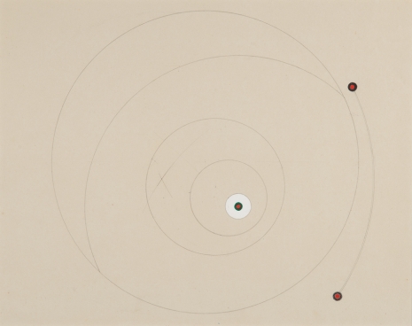 Marlow Moss , Untitled (Red, green and white circles), c. 1940s , The Mayor Gallery