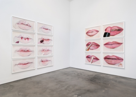 Gina Beavers, Pink Lip Tutorial, 2022, Marianne Boesky Gallery