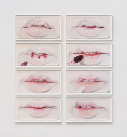 Gina Beavers, Invisible lip tutorial, 2022 , Marianne Boesky Gallery