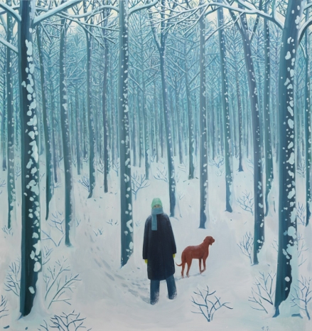 Ben Sledsens, Winter Walk with Dog, 2022 , Tim Van Laere Gallery