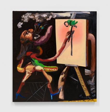 Dana Schutz, Painting with a Gun, 2022, David Zwirner