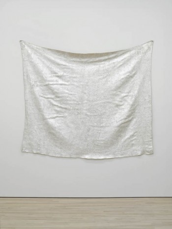 Edith Dekyndt, Untitled, Silver Blanket L, 2013, Carl Freedman Gallery