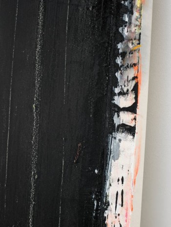 Andrew Dadson, Black Lean Painting (detail), 2013, David Kordansky Gallery