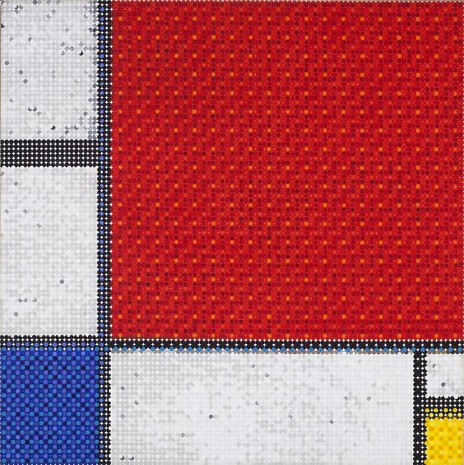 Gabriel Orozco, Mondrian's Composition Grid Red (detail), 2011, Marian Goodman Gallery