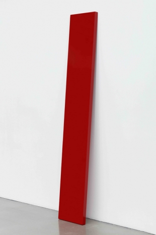 John McCracken , Untitled 1982 Polyester resin, fiberglass, and plywood 93 x 15 1/2 x 1 3/4 inches (236.2 x 39.4 x 4.4 cm) Ed Ruscha U, 1968 , Regen Projects