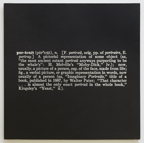 Joseph Kosuth , Titled (Art As Idea As Idea) [portrait], 1968 , Regen Projects
