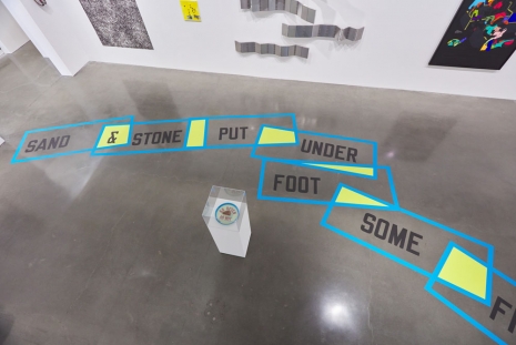 Lawrence Weiner , SAND & STONE PUT UNDER FOOT SOME FROM HERE SOME FROM THERE, 2016 , Regen Projects