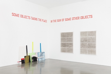 Lawrence Weiner  , SOME OBJECTS TAKING THE PLACE IN THE SUN OF SOME OTHER OBJECTS, 1987 , Regen Projects