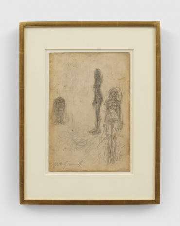 Alberto Giacometti, Standing Nudes and Head, c. 1950, David Zwirner
