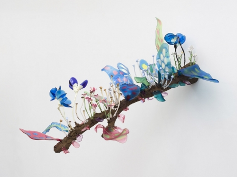 Nathalie Djurberg & Hans Berg, Night Flowers on Wood (86.4 cm), 2022 , Tanya Bonakdar Gallery