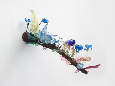 Nathalie Djurberg & Hans Berg, Night Flowers on Wood (86.4 cm), 2022 , Tanya Bonakdar Gallery