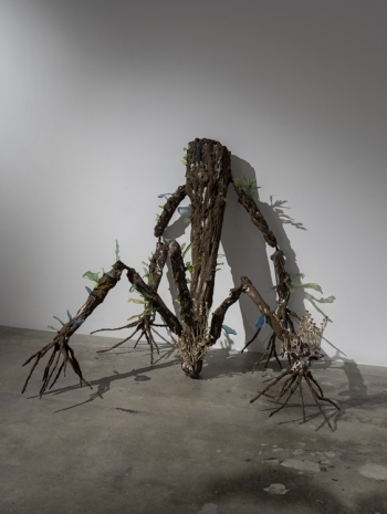 Nathalie Djurberg & Hans Berg, Thin Wood Man, 2022 , Tanya Bonakdar Gallery