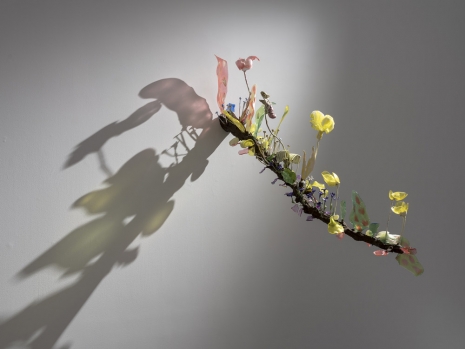 Nathalie Djurberg & Hans Berg, Night Flowers on Wood (104.1 cm), 2022 , Tanya Bonakdar Gallery