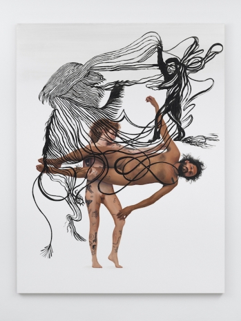 Van Hanos, Archer, bow, lion, and whip, 2022, Lisson Gallery