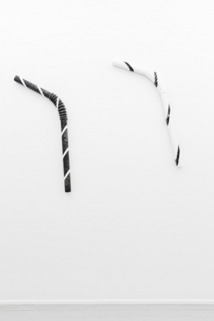 Rallou Panagiotou, Liquid Degrade (black stripes) / Liquid Degrade (white stripes), 2022, Galleri Riis