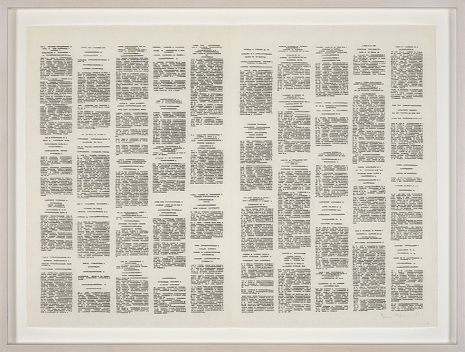 Irma Blank, Trascrizioni, st (Zeitungsdoppelseite), 1974 , Mai 36 Galerie