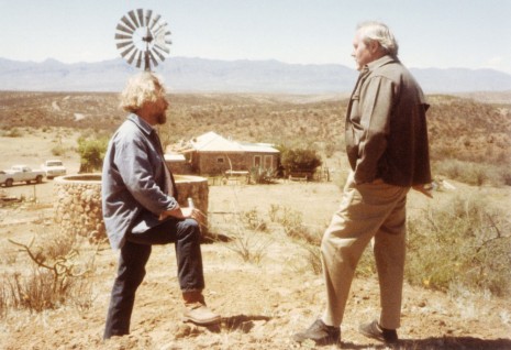 Tiffany Bell, Donald Judd and Dan Flavin at Casa Morales, near Marfa, Texas, 1981, David Zwirner