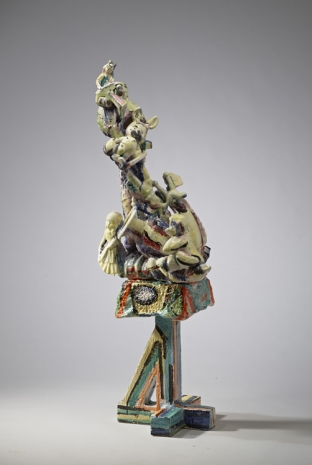 Viola Frey , Untitled (Bricolage with Head on Pedestal and Bunny), 1982-1987 , GAVLAK