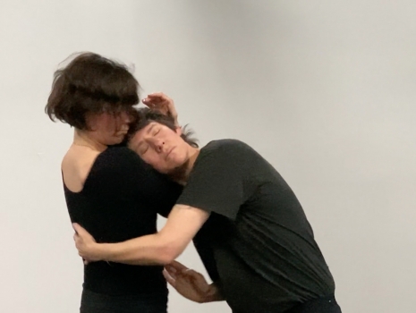 Collier Schorr, Akerman Ballet (Laying Forward, Standing Up) with Lynsey Peisinger: Scene 25 Heads to Camera Kissing, 2019 , Modern Art