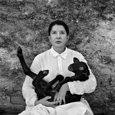 Marina Abramović, Portrait with Lamb (black), 2010 , Wilde