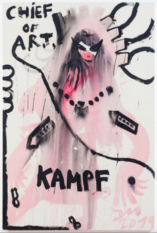 Jonathan Meese , 'LADY IN KAMPF!', 2019 , Galleri Bo Bjerggaard