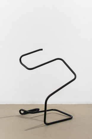 Wade Guyton , Untitled Action Sculpture (Black Thonet Chair), 2019, Galerie Chantal Crousel