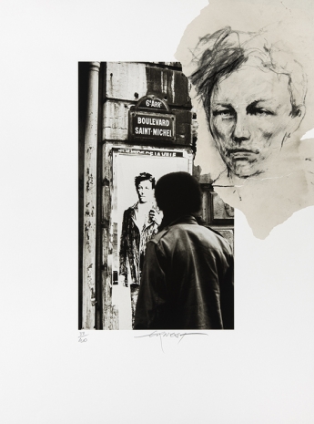 Ernest Pignon-Ernest, Rimbaud, Boulevard Saint-Michel, 1978-2022 , Galerie Lelong & Co.