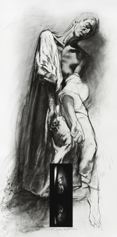 Ernest Pignon-Ernest, Extases 4, Marie de l’Incarnation, 2022 , Galerie Lelong & Co.
