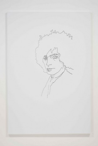 Richard Aldrich, Portrait of Syd Barrett Staring (Whitney Remake), 2011, Bortolami Gallery