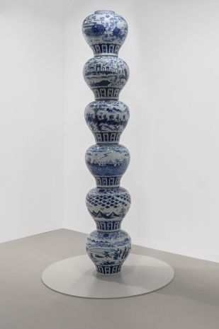 Ai Weiwei , Porcelain Pillar with Refugee Motif, 2017 , Galerie Max Hetzler
