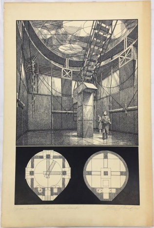 Lebbeus Woods, Epicyclarium (Exterior Lower Chamber), 1984 , Friedman Benda