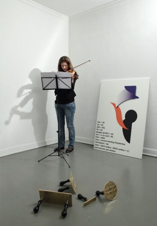 Darren Bader, Antipodes: musical quartets (detail), 2013, Galleria Franco Noero
