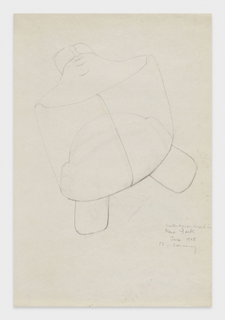 Maria Lassnig, Selbsportrait in New York, 1968 , Petzel Gallery