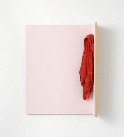 Paul Lee, Towel panel corner (red, pink), 2010, Office Baroque