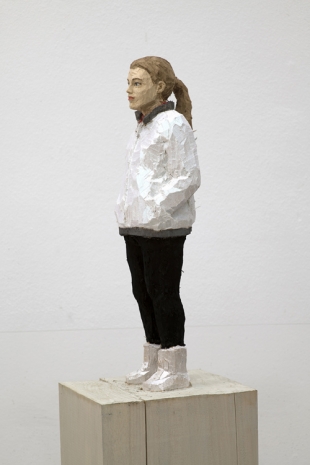 Stephan Balkenhol , Woman with boots and winter jacket, 2021 , Monica De Cardenas