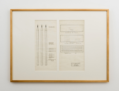 Shuzo Azuchi Gulliver, Three colored pencils (first plan), 1974-75 , Nonaka-Hill