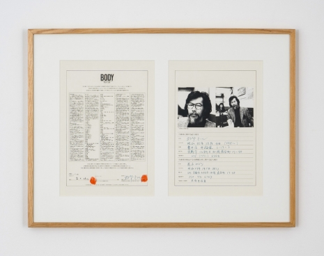 Shuzo Azuchi Gulliver, Body : contract #2 / Minoru Yoshida, 1974 , Nonaka-Hill