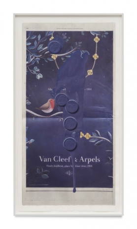 Paul Sietsema, Vertical newspaper (Van Cleef & Arpels), 2022 , Matthew Marks Gallery