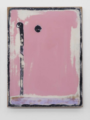 Zin Taylor, Thoughts collected on the surface of a panel (the line, the dot, a haze of pink), 2013, Supportico Lopez