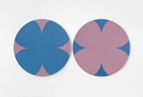 Tess Jaray, Flower, Pink and Blue, 2022, Karsten Schubert London