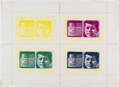 KP Brehmer, Kennedy & Eyecream (Briefmarkenblock) [Block of stamps], 1967 , Petzel Gallery