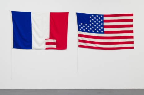 KP Brehmer, Correction of the Flags of France and America on the Basis of Genetic Programs (Version 2), 1970s , Petzel Gallery