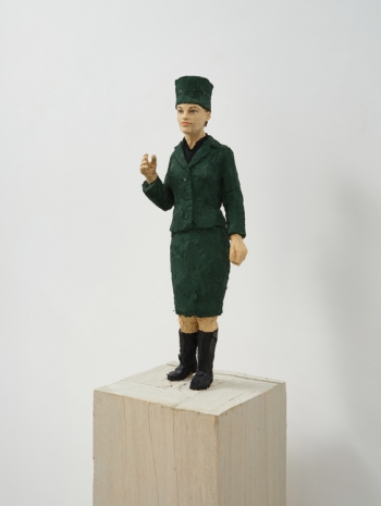 Stephan Balkenhol, Frau mit grünem Kostüm, 2023 , KETELEER GALLERY